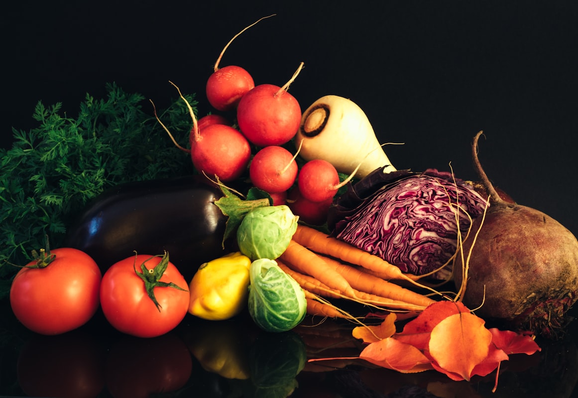 Colorful nutrient-rich foods